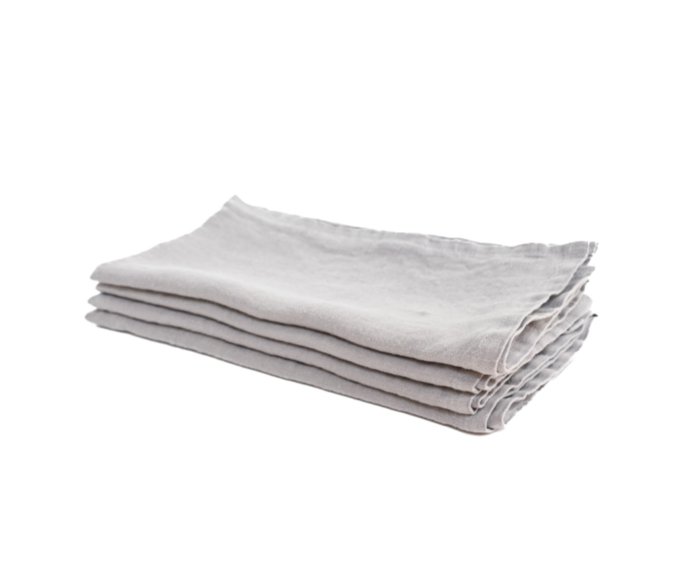 Set of Four Stone Linen Napkins