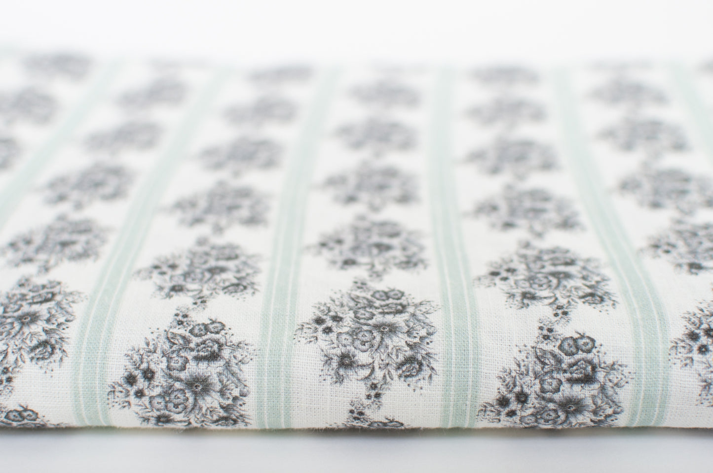 Floral Stripe Linen Tablecloth