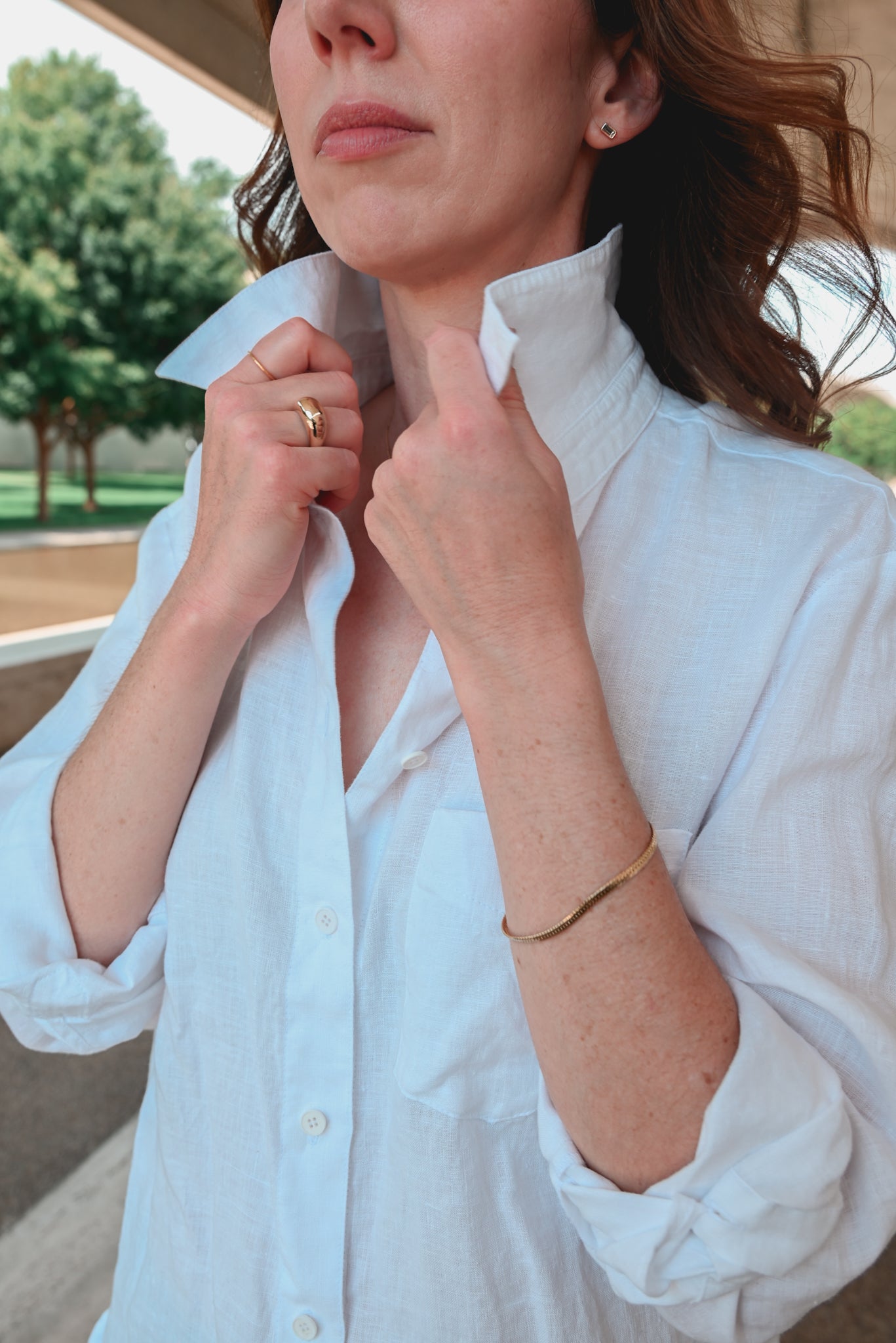 Neutral Linen Top
