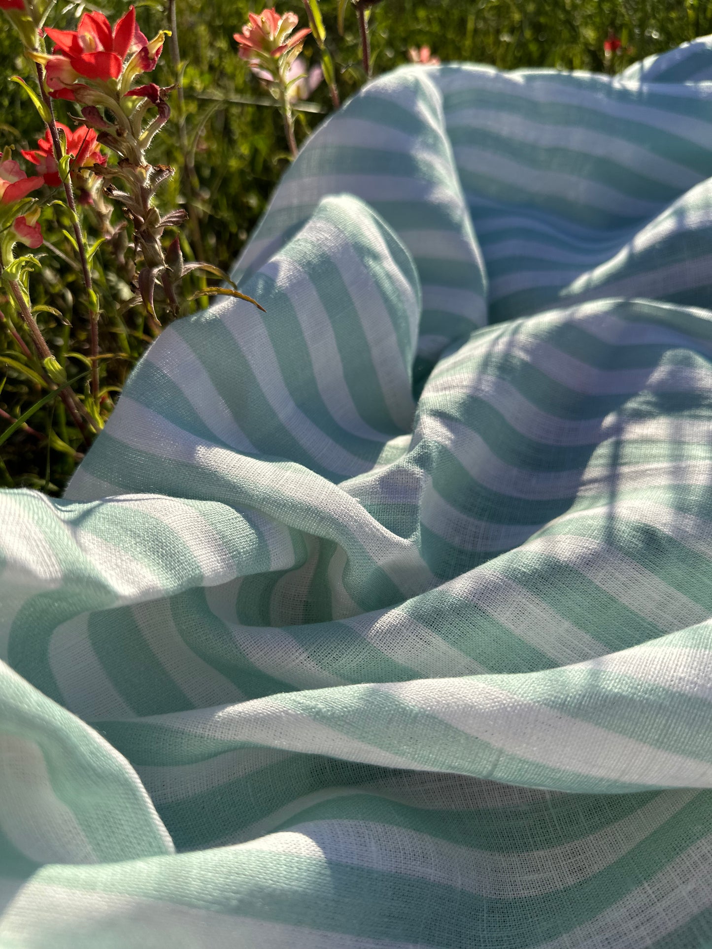 Pool Stripe Linen Tablecloth