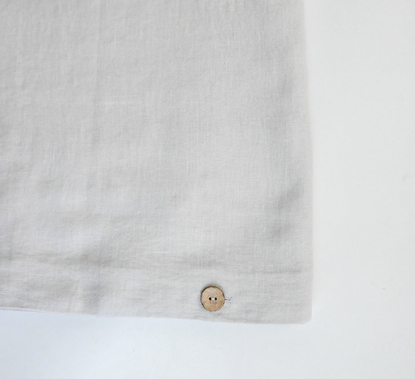 Seashell Gray Linen Duvet Cover