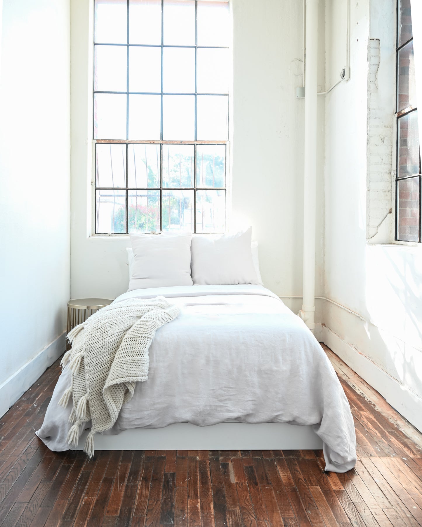 Seashell Gray Linen Duvet Cover