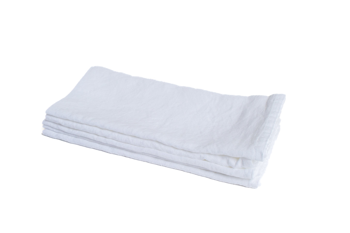 Set of Four Blanc Linen Napkins