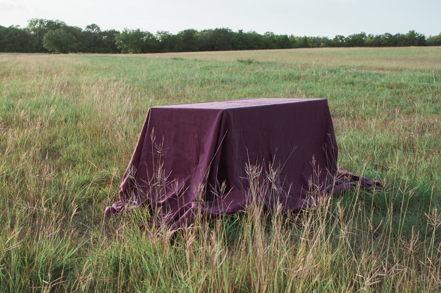 Currant Linen Tablecloth
