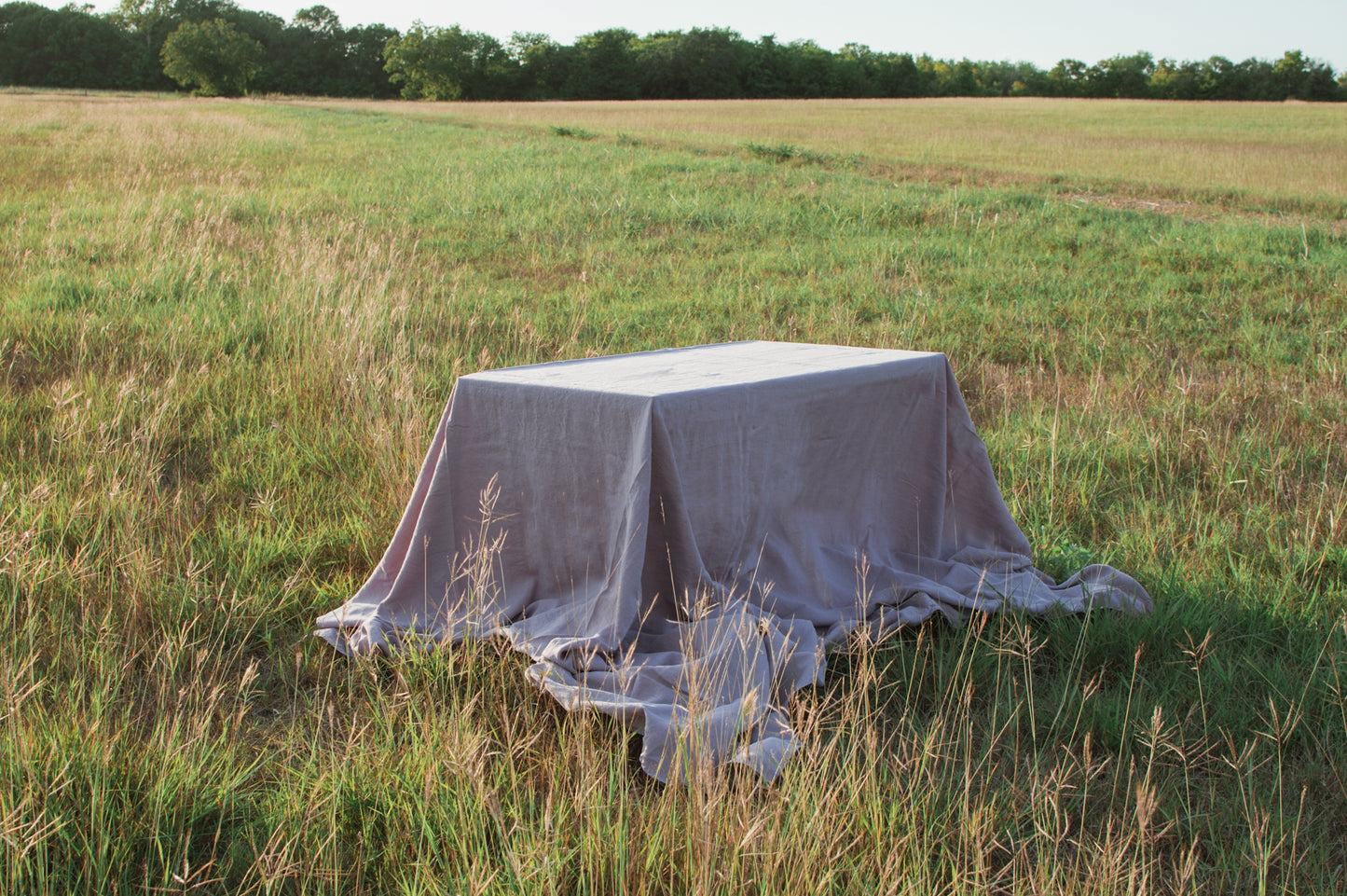 Lavender Linen Tablecloth