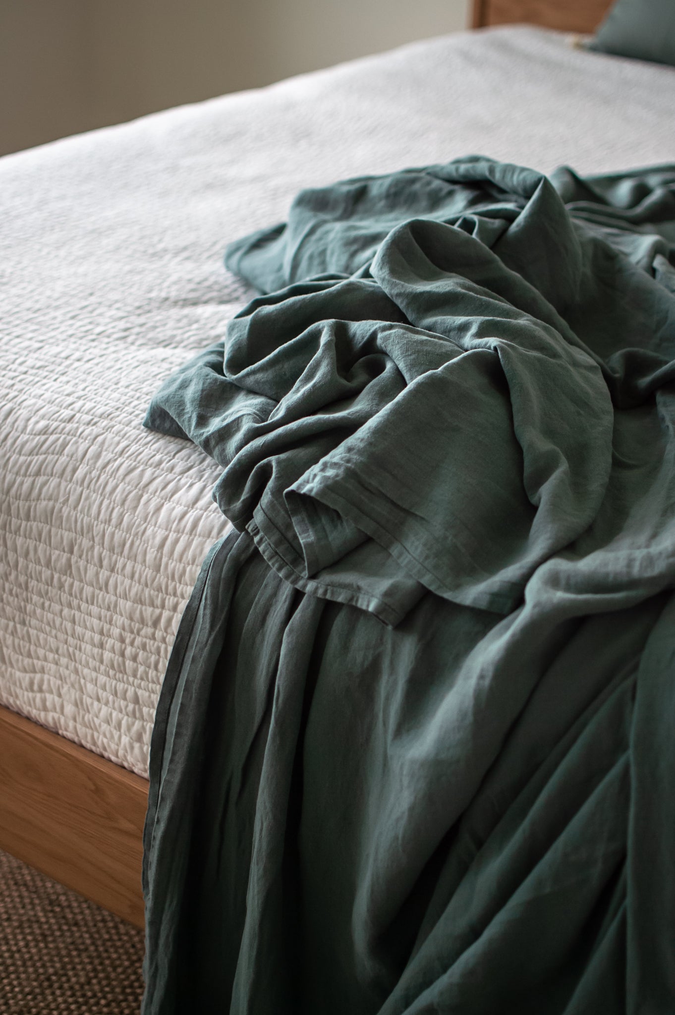 Glacier Linen Coverlet