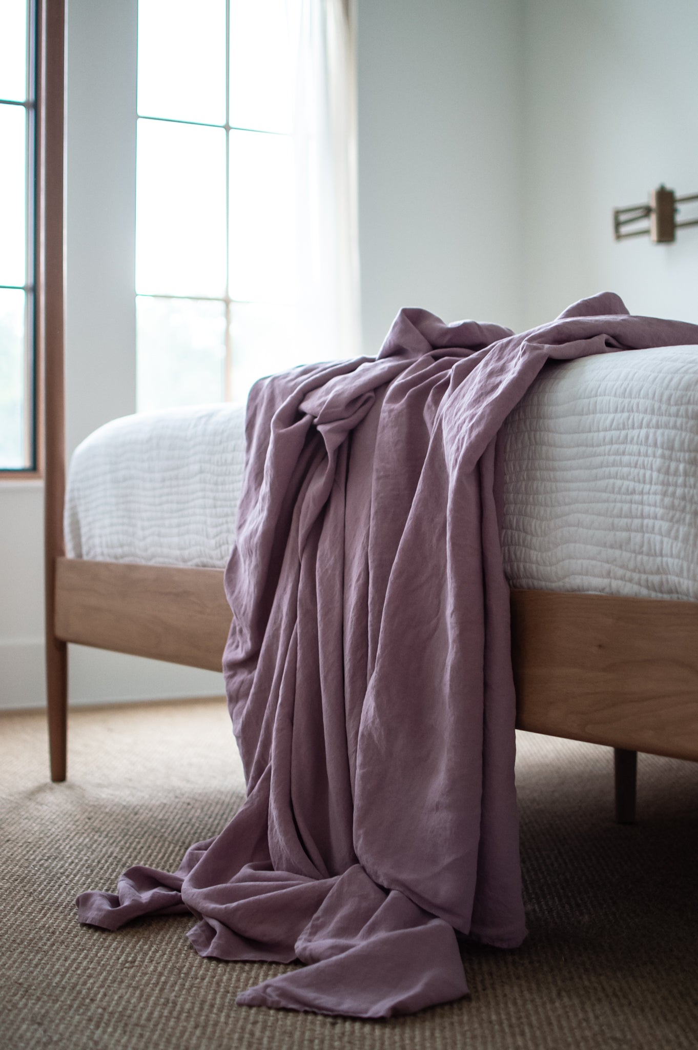 Lavender Linen Coverlet