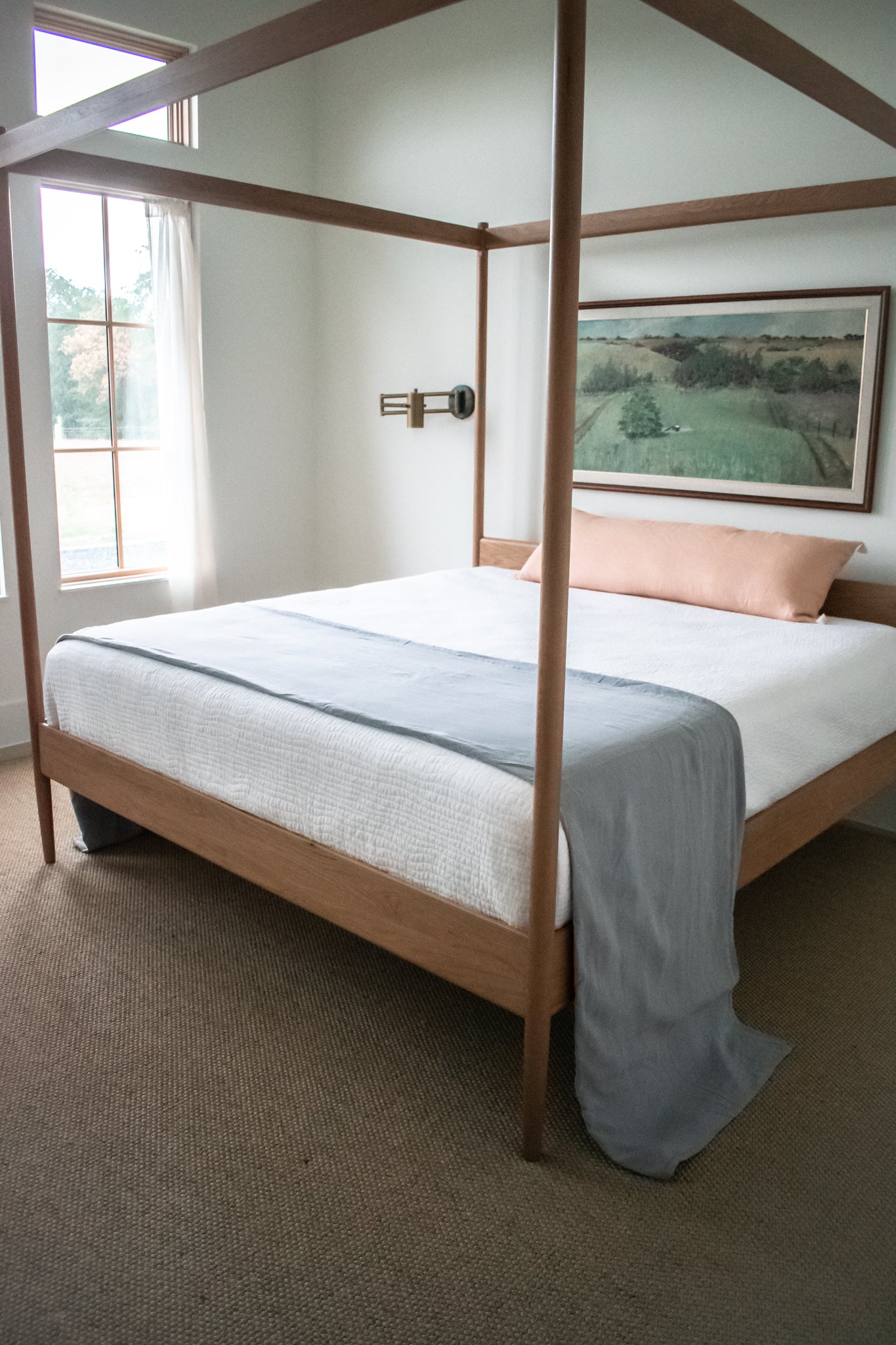 Oyster Linen Coverlet