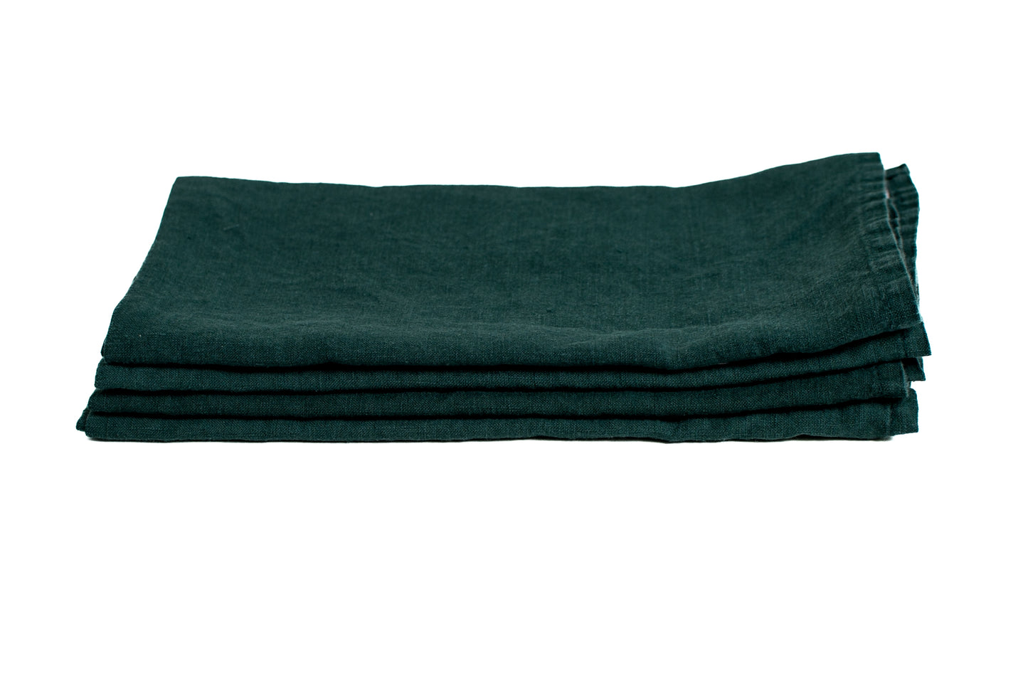 Set of Four Forest Linen Napkins