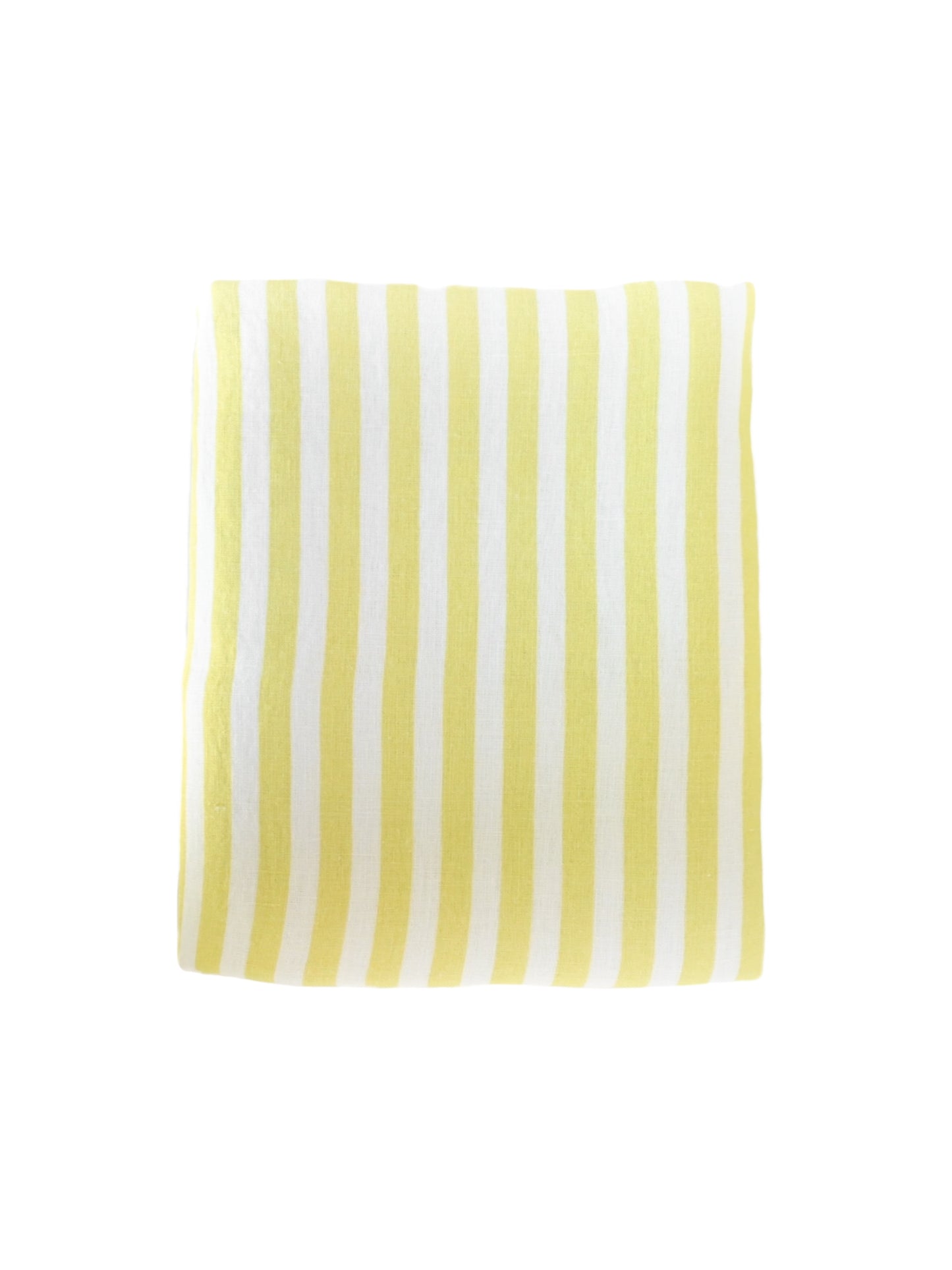 Chartreuse Stripe Linen Tablecloth