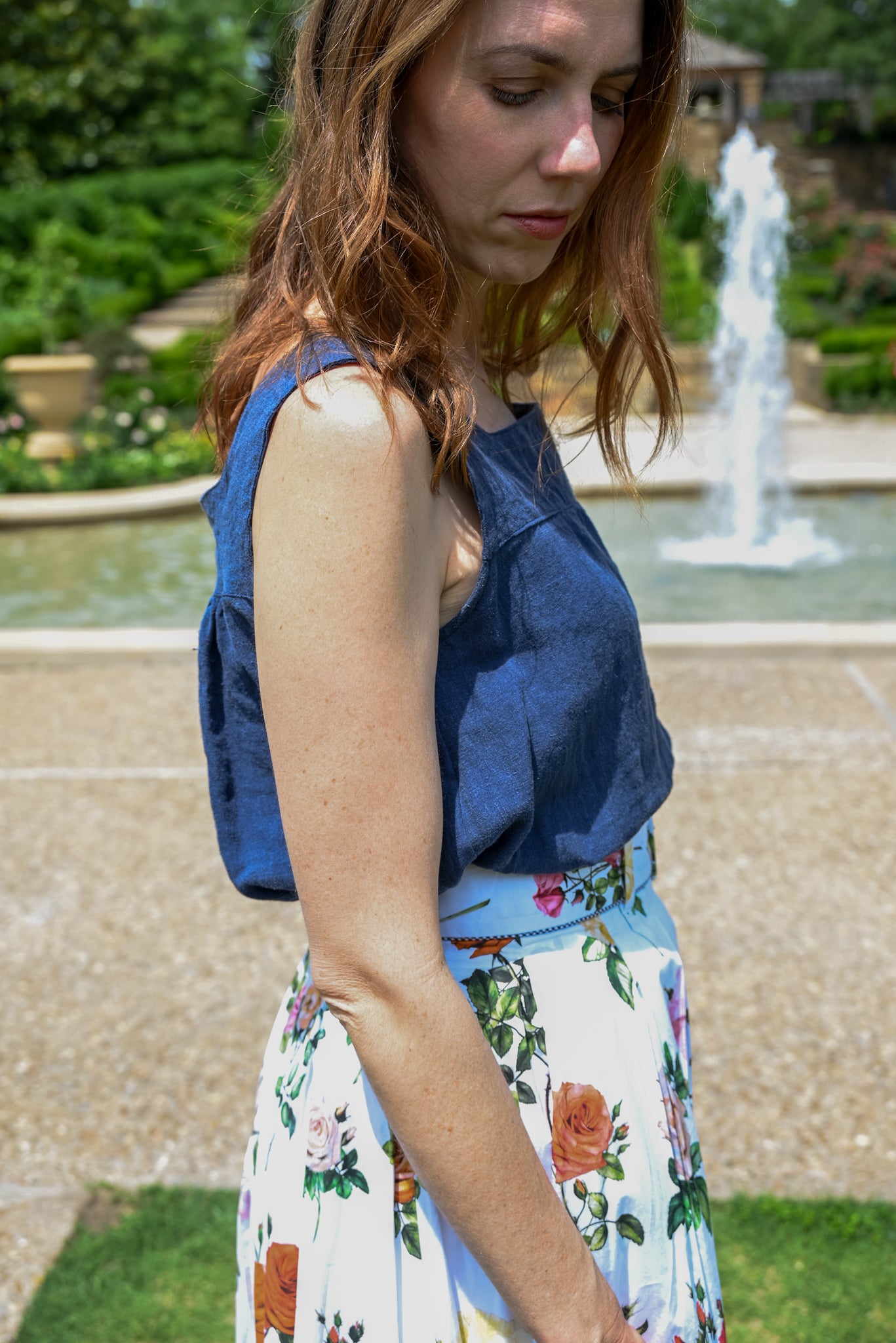 Laguna Linen Top in Catalina