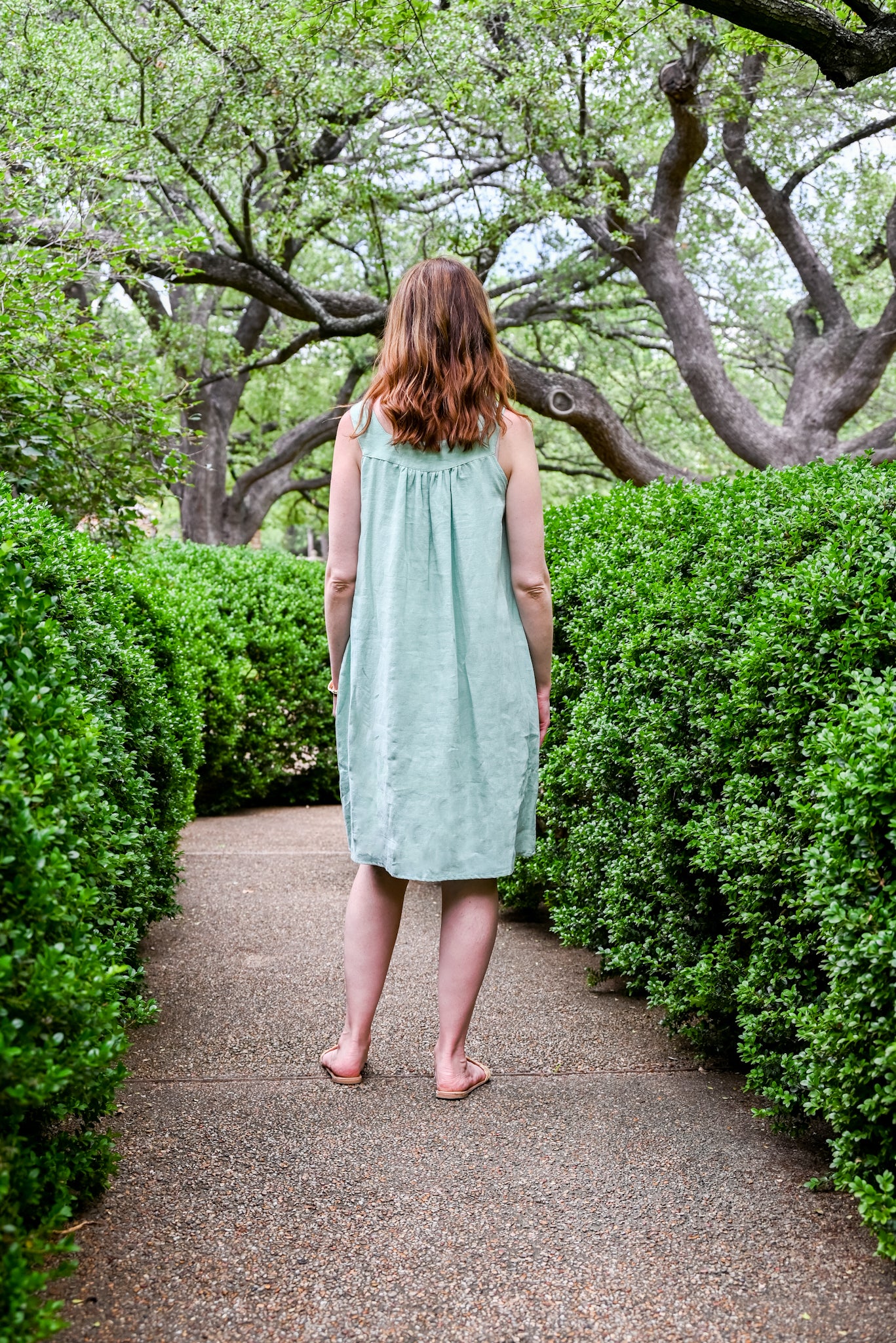 Laguna Linen Short Dress in Mint