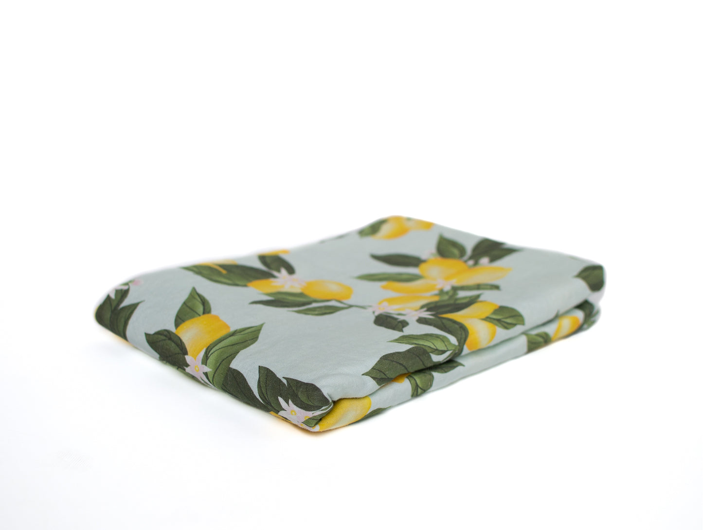 Lemon Print Linen Coverlet