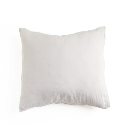 Seashell Gray Linen Euro Pillow Sham