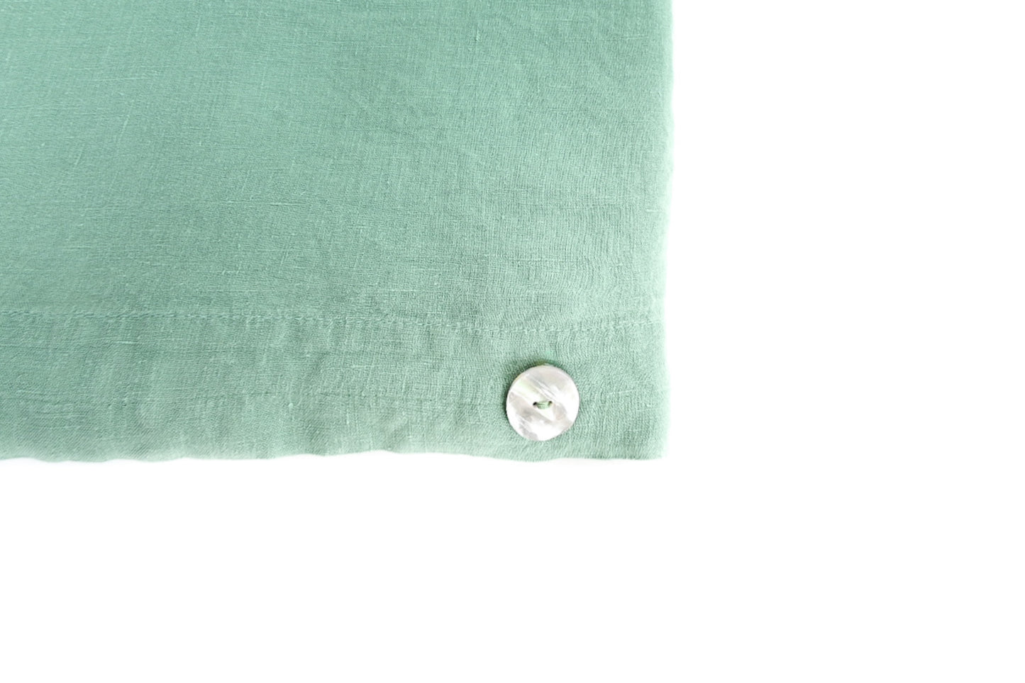 Jade Green Linen Duvet Cover