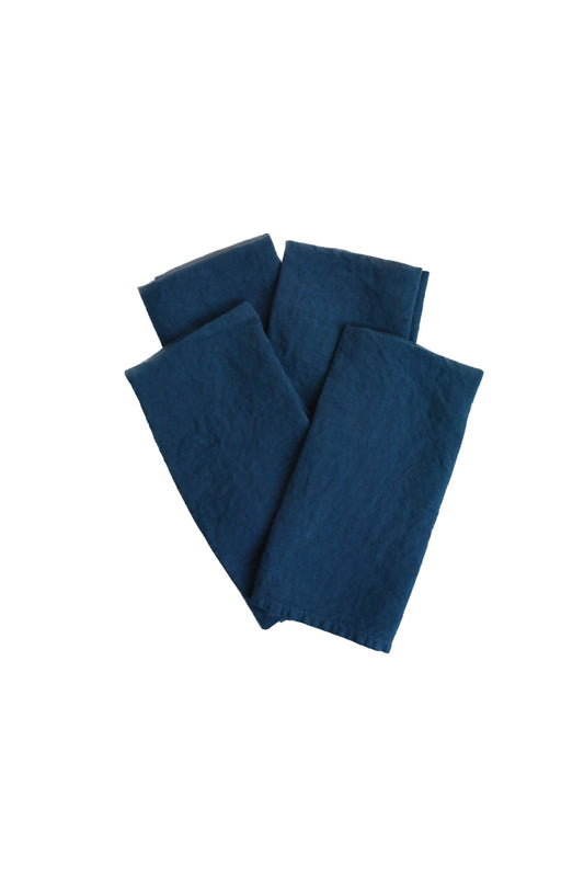 Set of Four Marine Linen Napkins