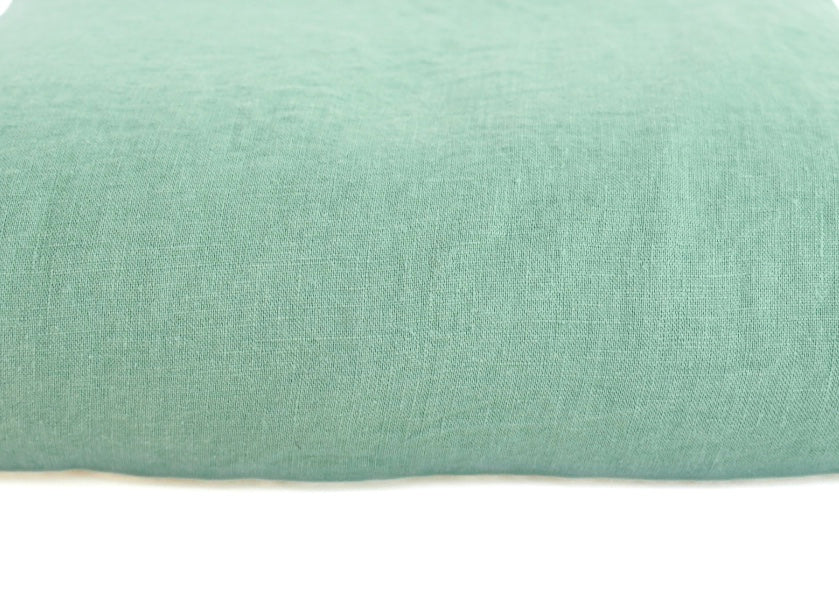 Jade Green Linen Coverlet