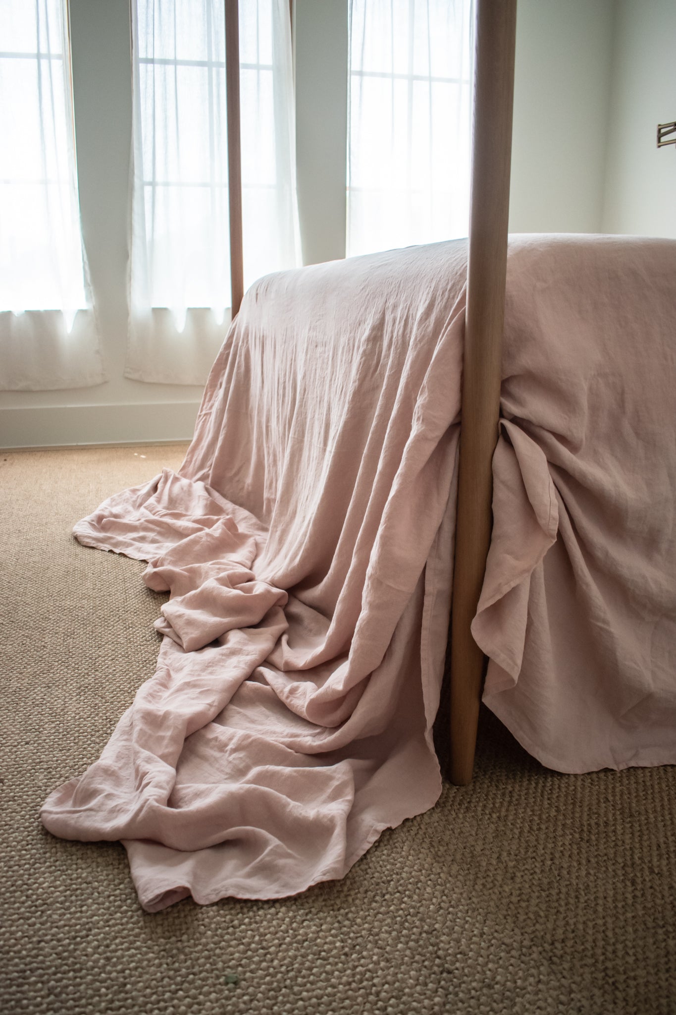 Blush Linen Coverlet