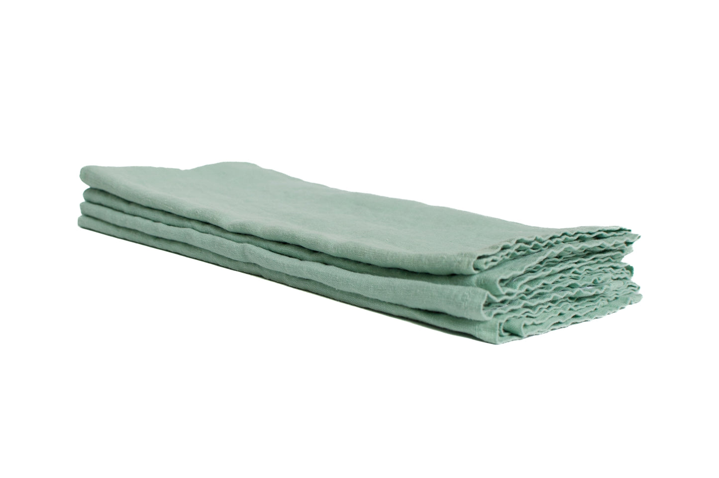 Set of Four Mint Linen Napkins