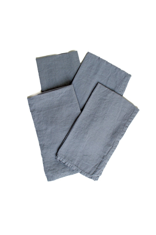 Set of Four Oyster Linen Napkins